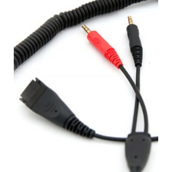AXC-PC QD/2 x 3,5 mm jack - kabel spiralny do komputera
